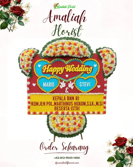 Papan Bunga Pernikahan Gamongan